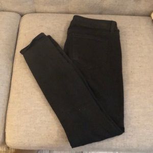 Paige Ripped Skinny Black Jean with Zipper Pocket